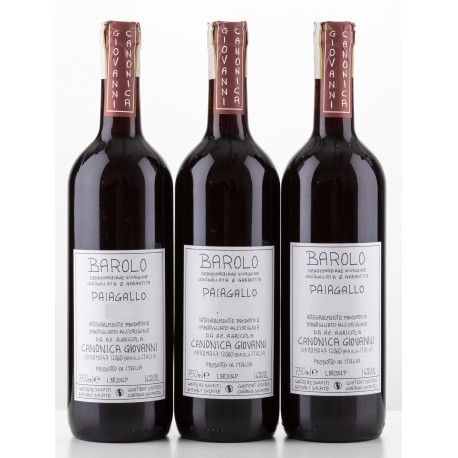 Verticale Barolo Paiagallo 2016-2017-2018 Canonica